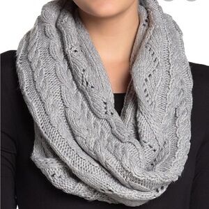 Michael Kors Gray Braided Infinity Scarf